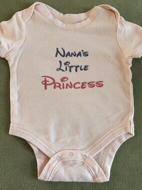 Cafe Press Baby Girl Pink Onesie Short Sleeves size 6-12 Month